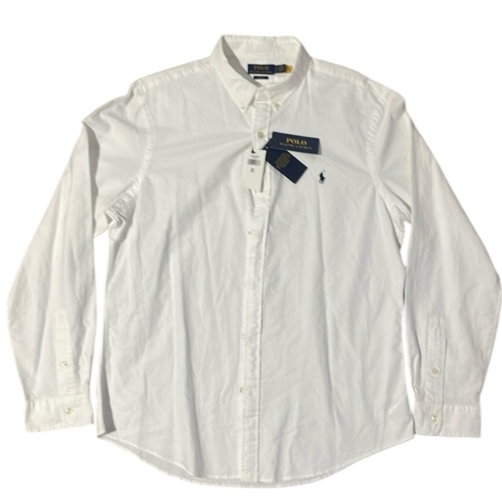 NWT Polo Ralph Lauren Men’s Extra Large White Button Down Dress Shirt